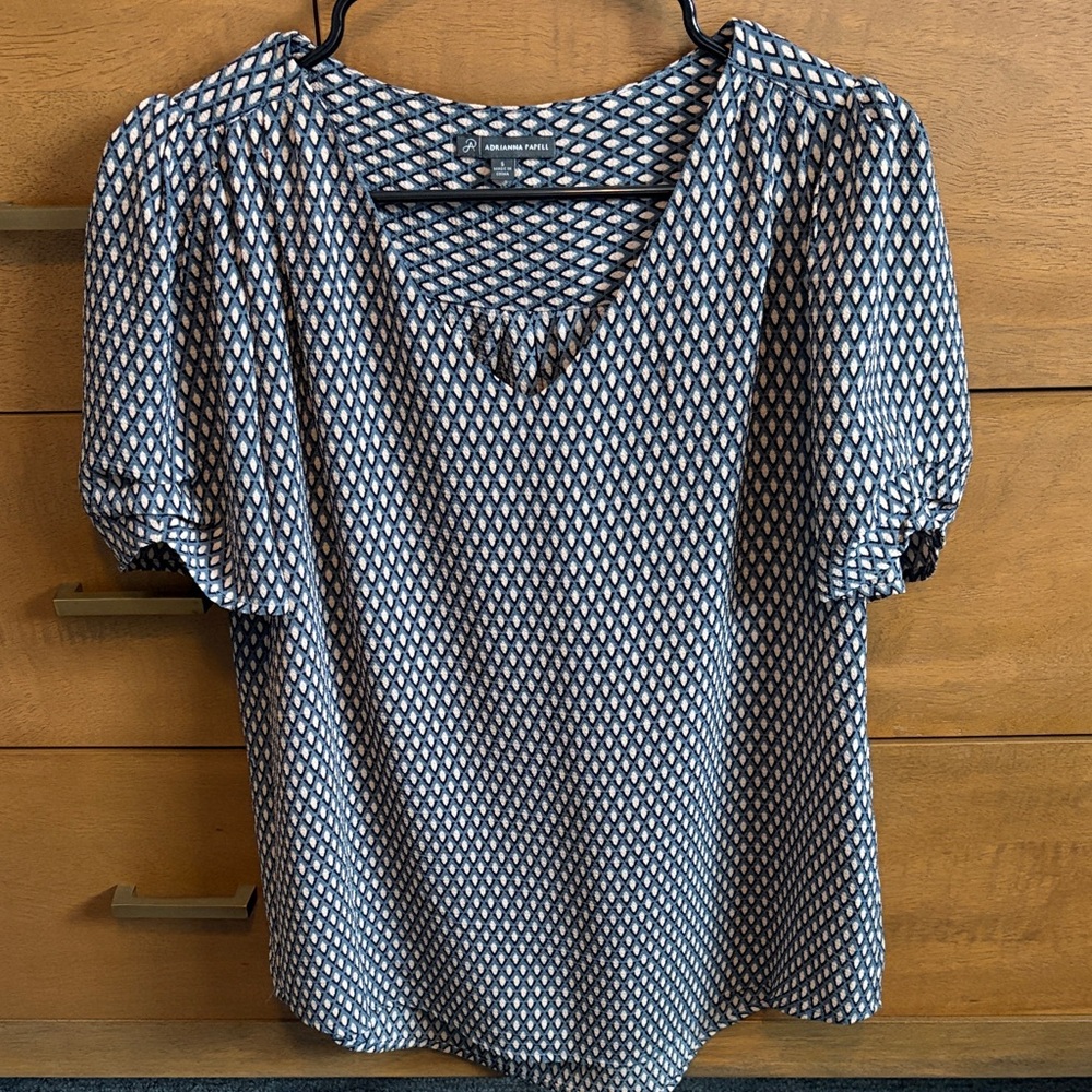 Adrianna Papell Geometric Blouse